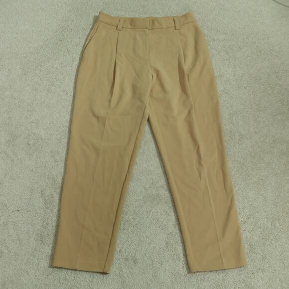 Vince Camuto Womens Trouser Work Pants Pleated Front Slash Pockets Tan Size 12 - Picture 2 of 8